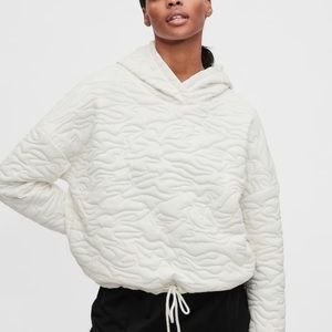 GAP frosty grey jacquard hoodie L Tall